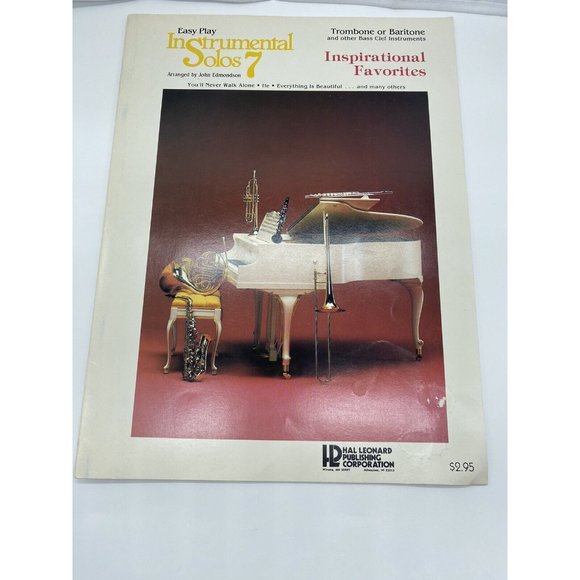 Easy Play Instrumental Solos 7 Inspirational Favorites Songbook Trombone 1983 - Picture 1 of 6